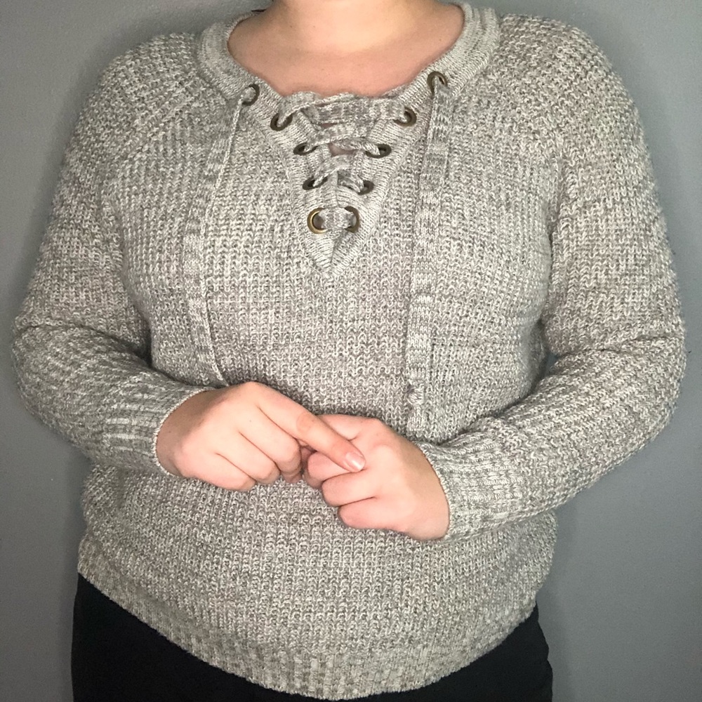 It’s our time grey sweater